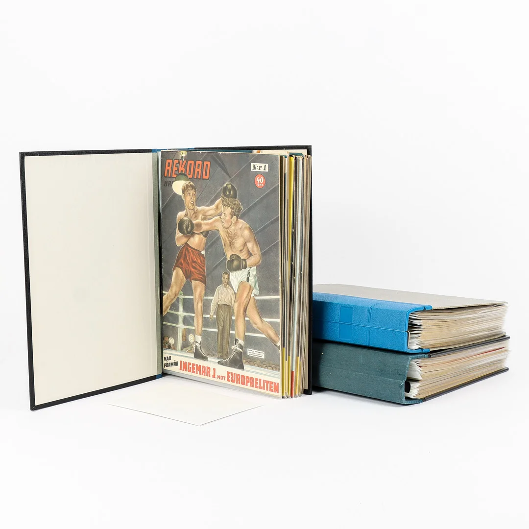 INGEMAR JOHANSSON Tidningar och autograf. — Sports memorabilia — Karlstad Hammarö Auktionsverk