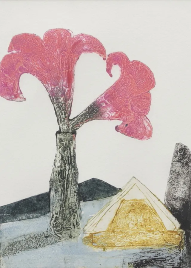 KARIN PETRI WENNSTRÖM. "Vår I", färglitografi, signerad och numrerad 2/5.