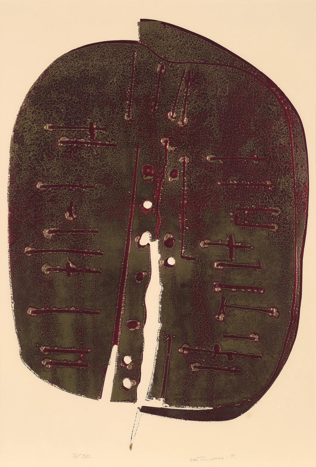 Tandberg, Odd — "Skjold" 1980 — Kunst/Grafikk — Blomqvist