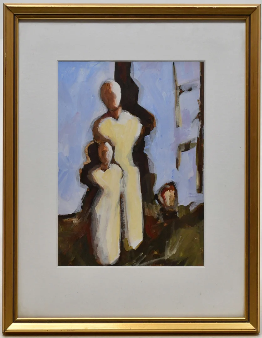 ANETTE ENGLUND. Mor och dotter. Akryl. — Paintings — Connoisseur Bokauktioner