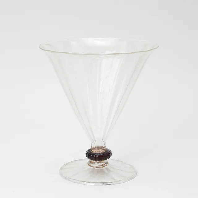 VAS/ BÄGARE, glas, troligtvis Murano.