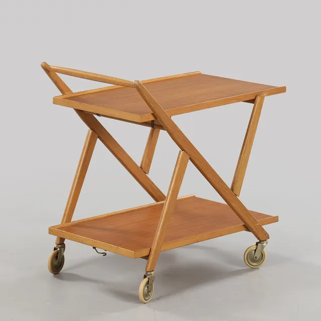 SERVERINGSVAGN, Yngvar Sandström, Bra Bohag, Fröseke AB, Nybrofabriken. 1950/60-tal, teak samt ek.