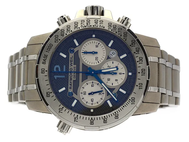 Raymond Weil, Nabucco, refnr.7800, snr.V946304, herrur, 50mm, titan, automatisk, kronograf, datum, safirglas, originallänk, viklås, box, ytterkartong