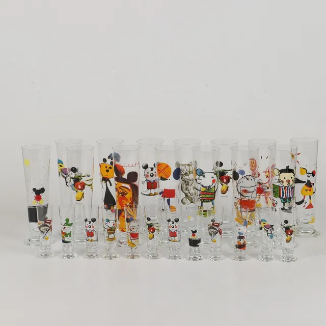 LASSE ÅBERG. Öl- samt snapsglas, 26 stycken, Ritzenhoff, Tyskland.