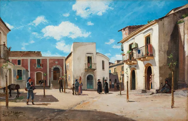 Carl Skånberg, "Torg i Taormina".