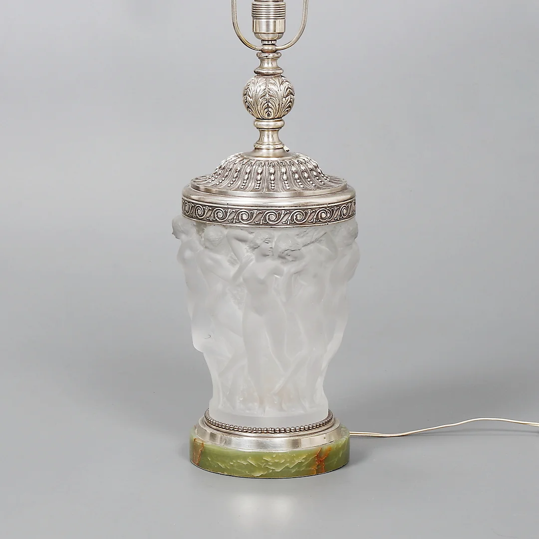 LALIQUE MANUFACTURE. "Bacchantes" vase. — Table Lamps — Balclis