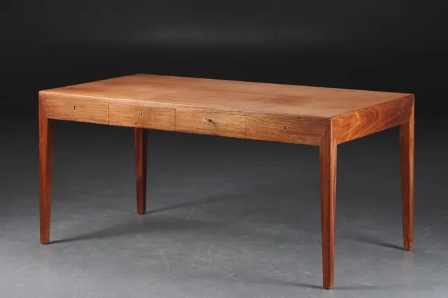 Severin Hansen. Free-standing desk made in rosewood, from the 1960s.