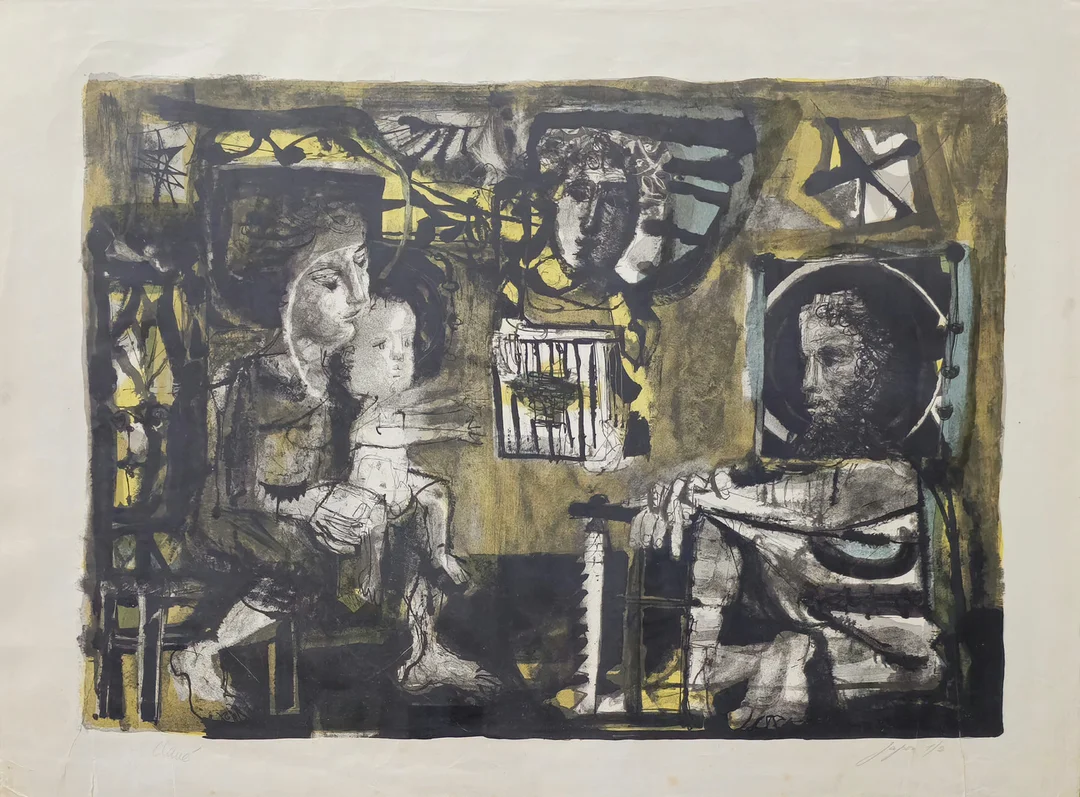 ANTONI CLAVÉ (1913-2005). “La Sainte Famille”. — Engravings & Prints — Barcelona Auctions
