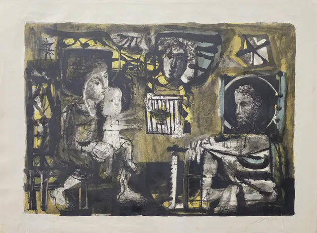 ANTONI CLAVÉ (1913-2005). “La Sainte Famille”.