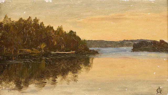 OLOF ARBORELIUS. Oljemålning, Monogramsignerad, intyg a tergo, Landskap.