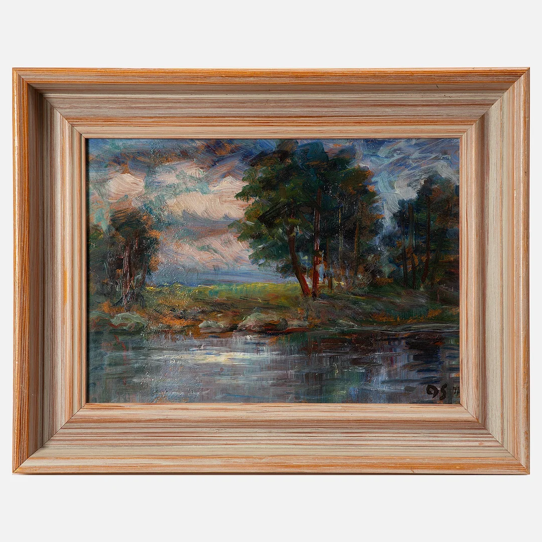 OLLE SKAGERFORS. Olja på pannå, signerad OS. — Paintings — Stockholms Auktionsverk Göteborg