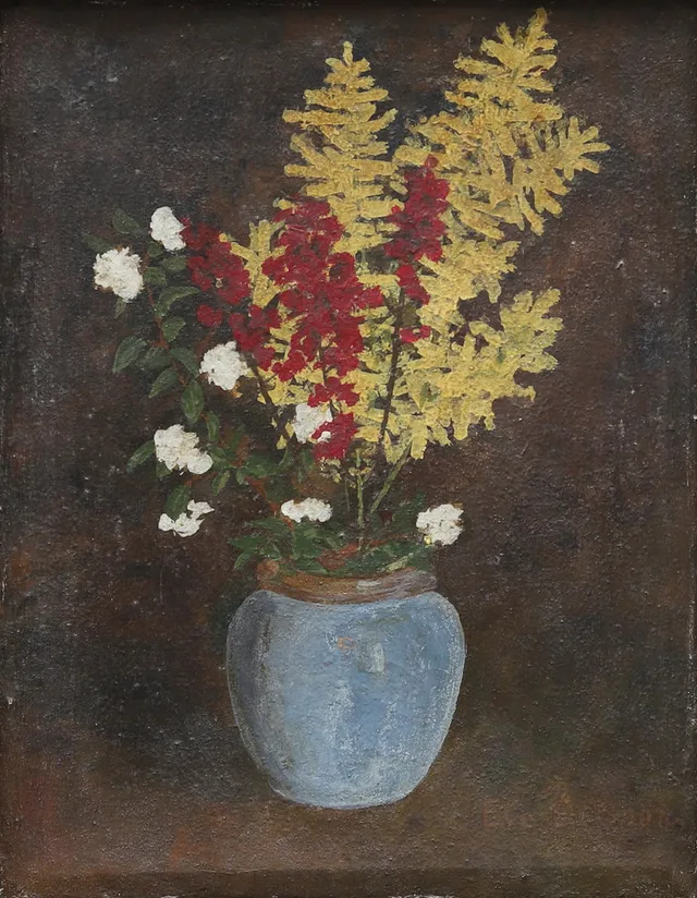 EVE ERIKSSON (1910-1992). Stilleben, olja på pannå, signerad.