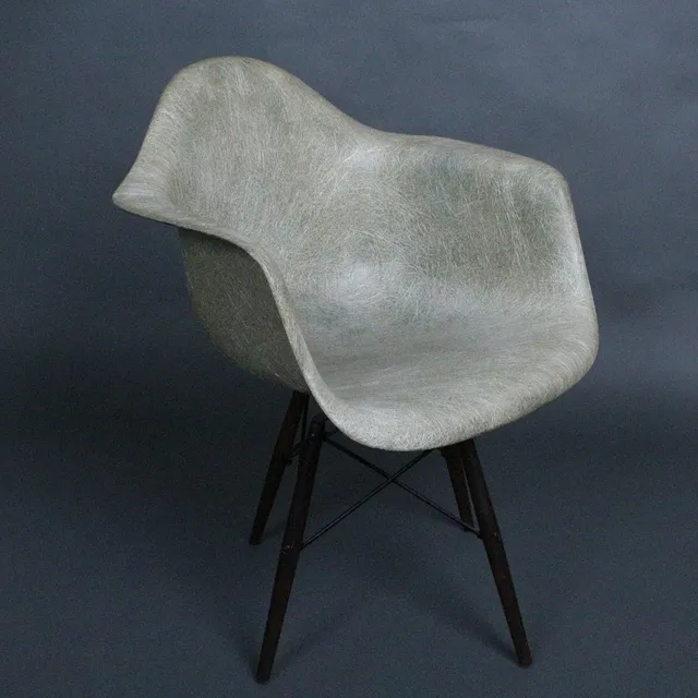 CHARLES & RAY EAMES. Zenith Plastics, Drehstuhl , Modell PAW 'Rope Edge' Entwurf 1948. 1. Generation, seltenen Seng Untergestell.