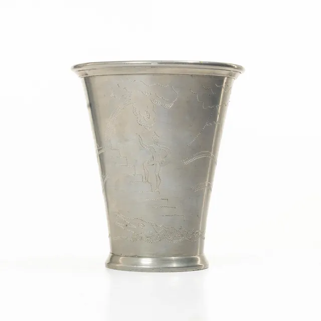 Nils Fougstedt, vas / bägare, tenn, Firma Svenskt Tenn, 1924, modell A 40.