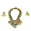 ORIENTALISCHES SCHMUCKSET AUS EINER HALSKETTE UND ZWEI OHRRINGEN MIT CLIPVERSCHLUSS. — Jewellery Suites — Auktionshaus Stuber's Hammerschlag