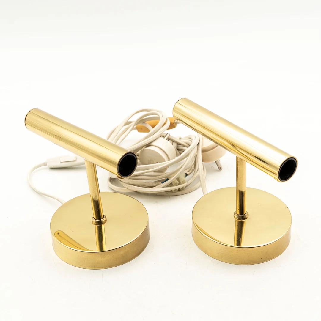 S.V MEJSTRØM. Vägglampor, modell "99", MS belysning, Norge, 1960-tal (2 st). — Wall Lights — Norrlands Auktionsverk
