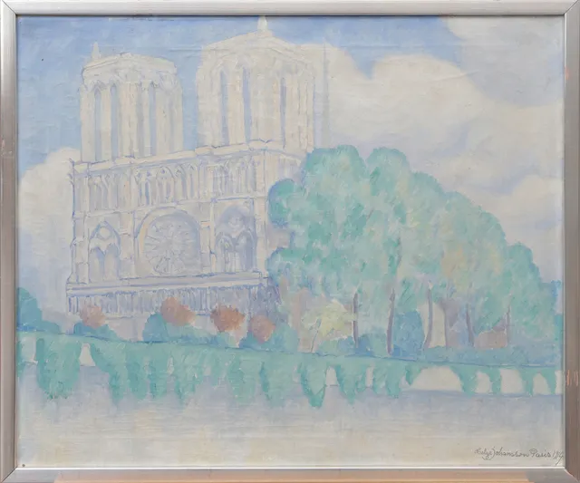 HELGE JOHANSSON. OLJA, på duk, signerad, Paris, 1914.