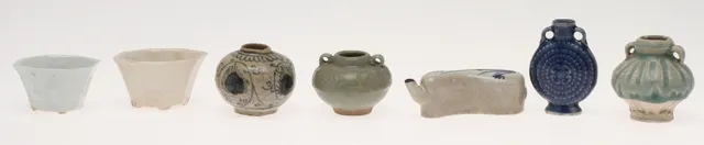 PARTI PORSLIN/KERAMIK, 7 delar, Kina/Orientaliskt.