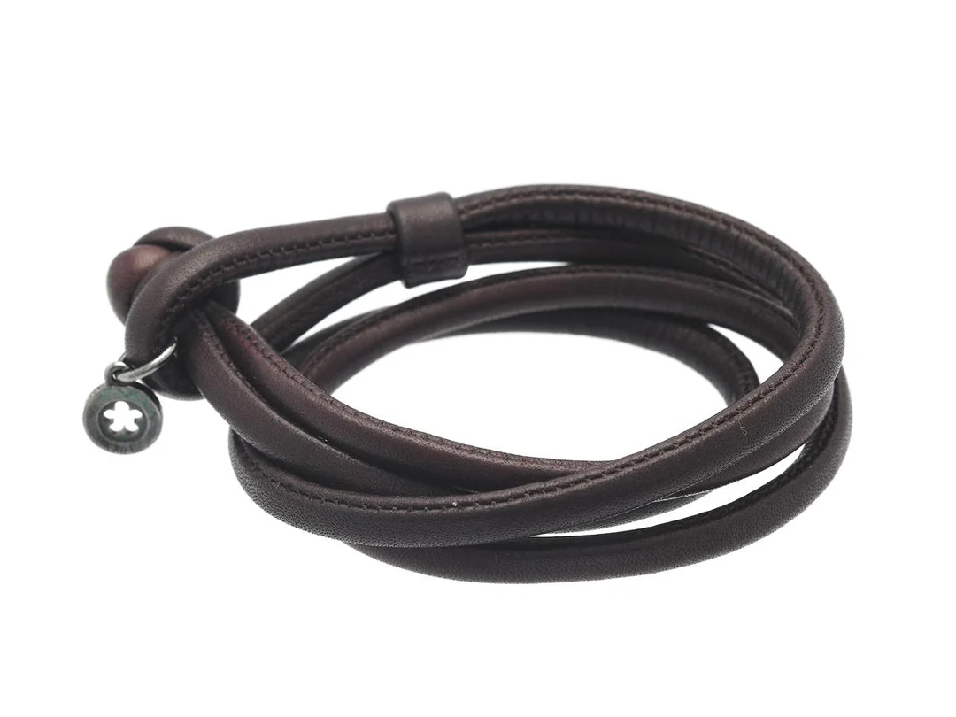 OLE LYNGGAARD, armband, läder, längd 38 cm. — Smycken/Armband — Kaplans