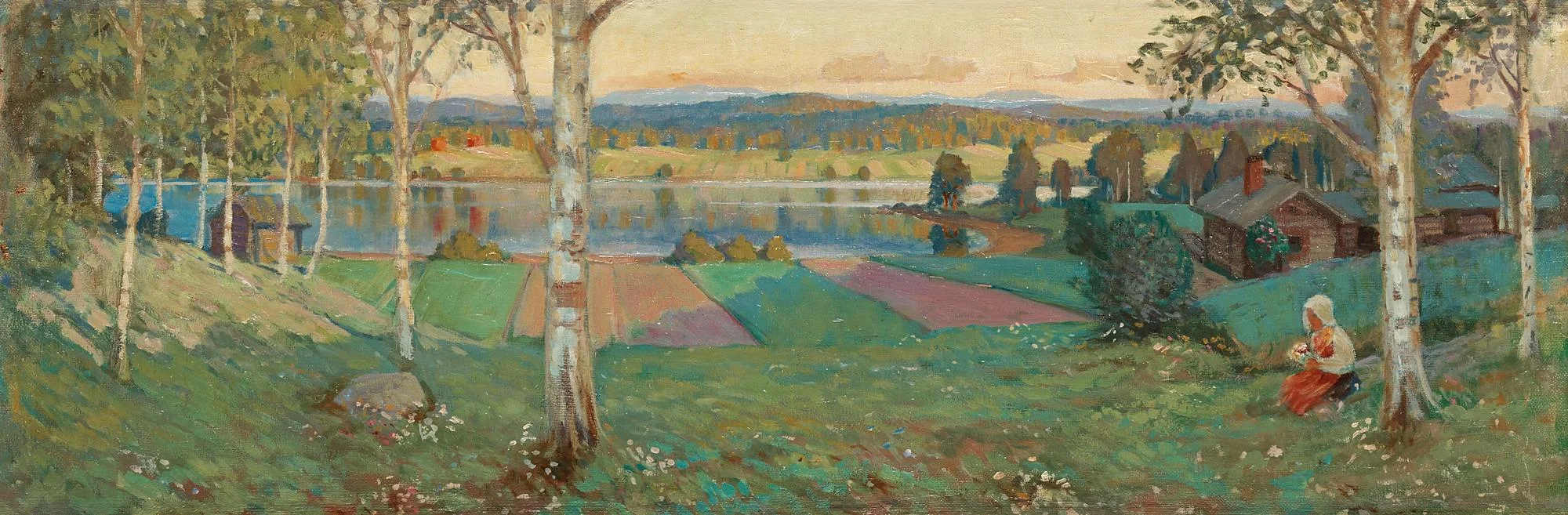 Gustaf Ankarcrona, Sommarlandskap från Dalarna. — Bukowskis