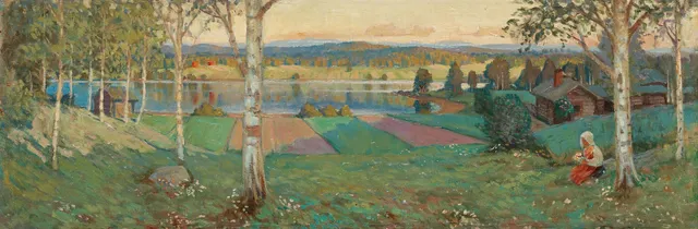 Gustaf Ankarcrona, Sommarlandskap från Dalarna.