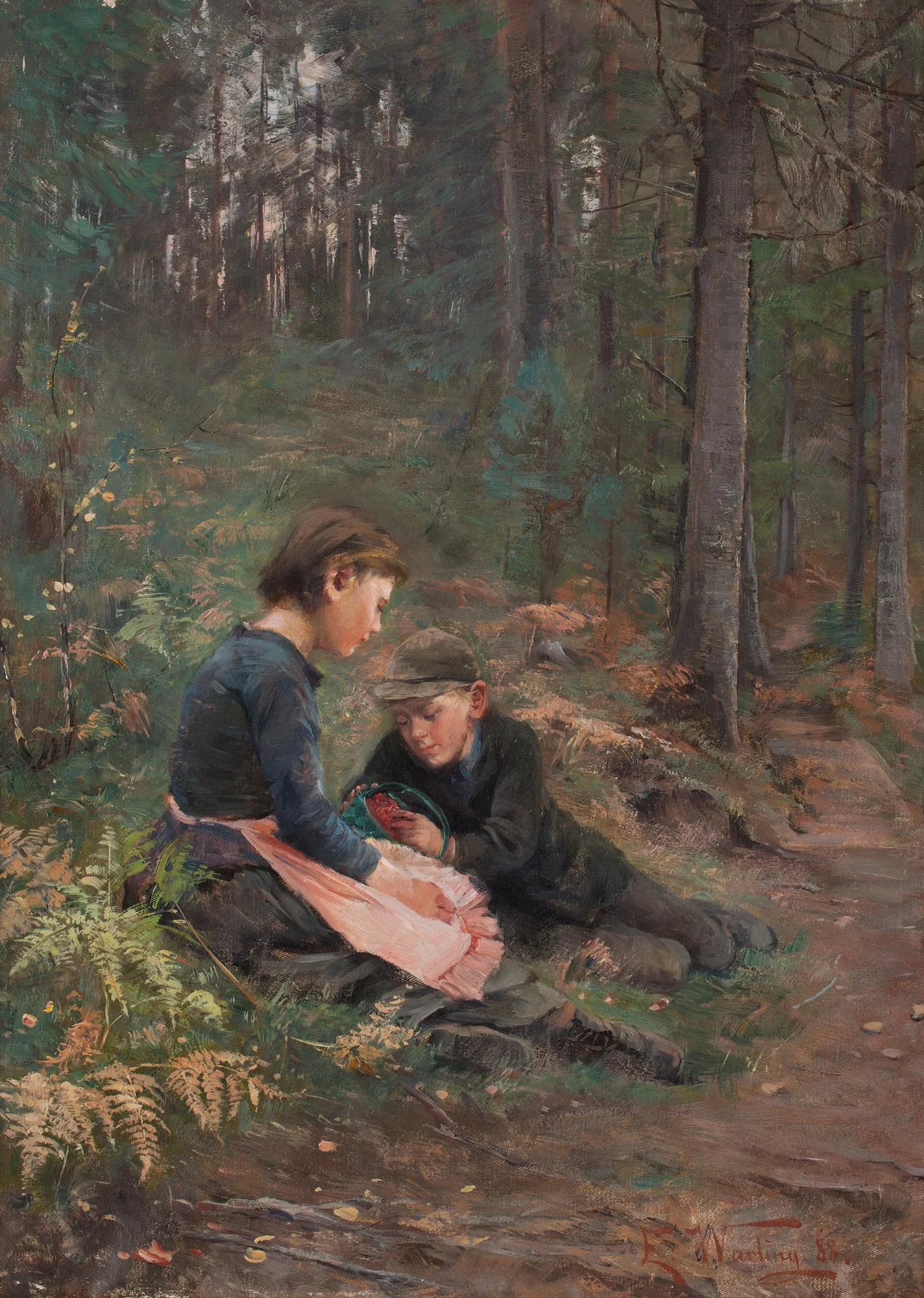 Elisabeth Warling, Bärplockande barn. — Bukowskis