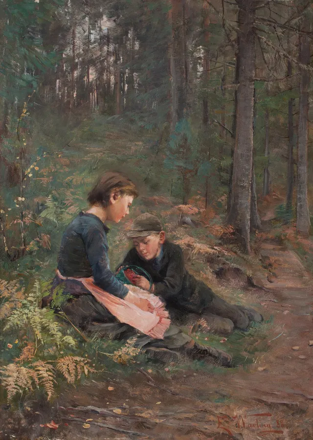 Elisabeth Warling, Bärplockande barn.