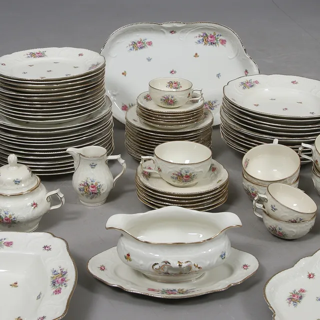 SERVISDELAR, 78 delar, porslin, Sanssouci, Rosenthal.