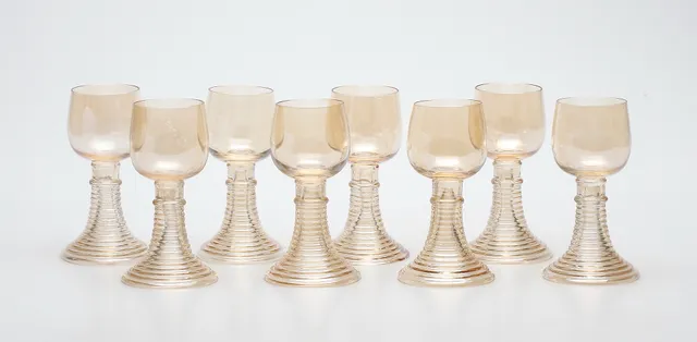 REMMARE, 8 delar, lysterglas, 1900-tal.