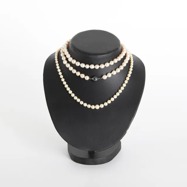 PÄRLCOLLIER, 2 st, 1900-tal.