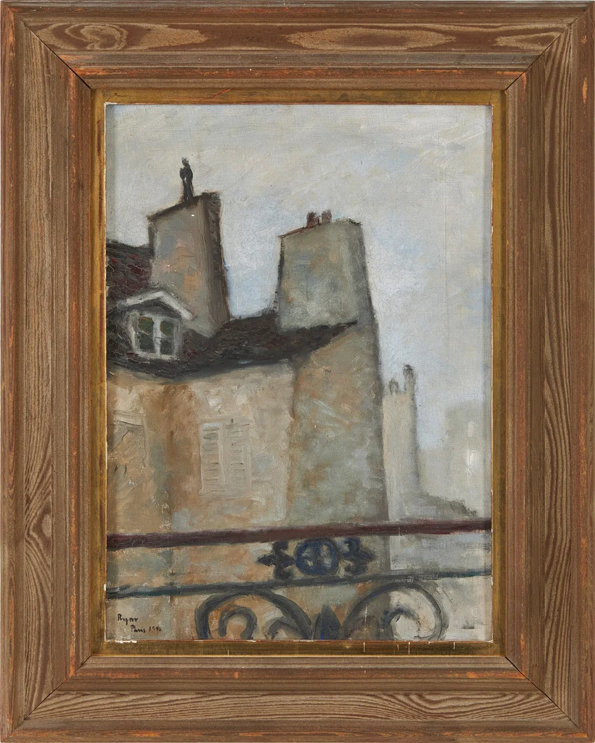 RYNO FRIBERG. Paris, olja på duk, signerad och daterad paris 1946. — Paintings — Stockholms Auktionsverk Magasin 5