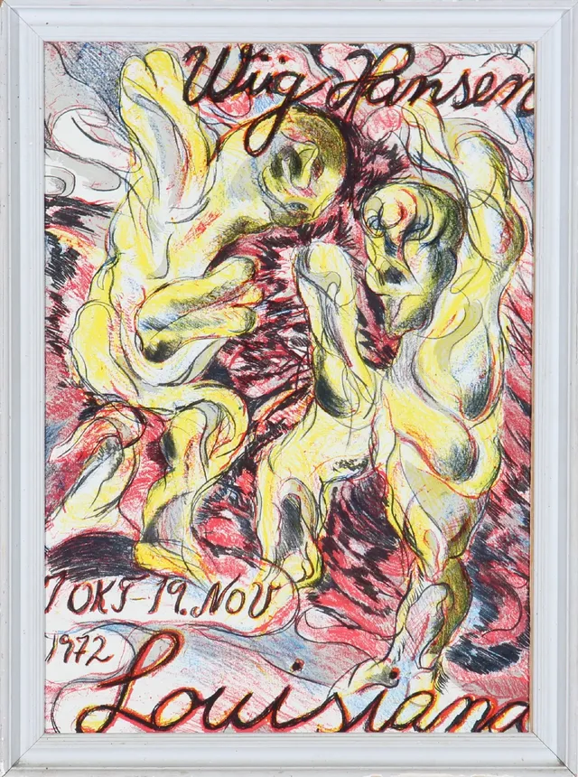 Svend Wiig Hansen. Lithographic exhibition poster from Louisiana