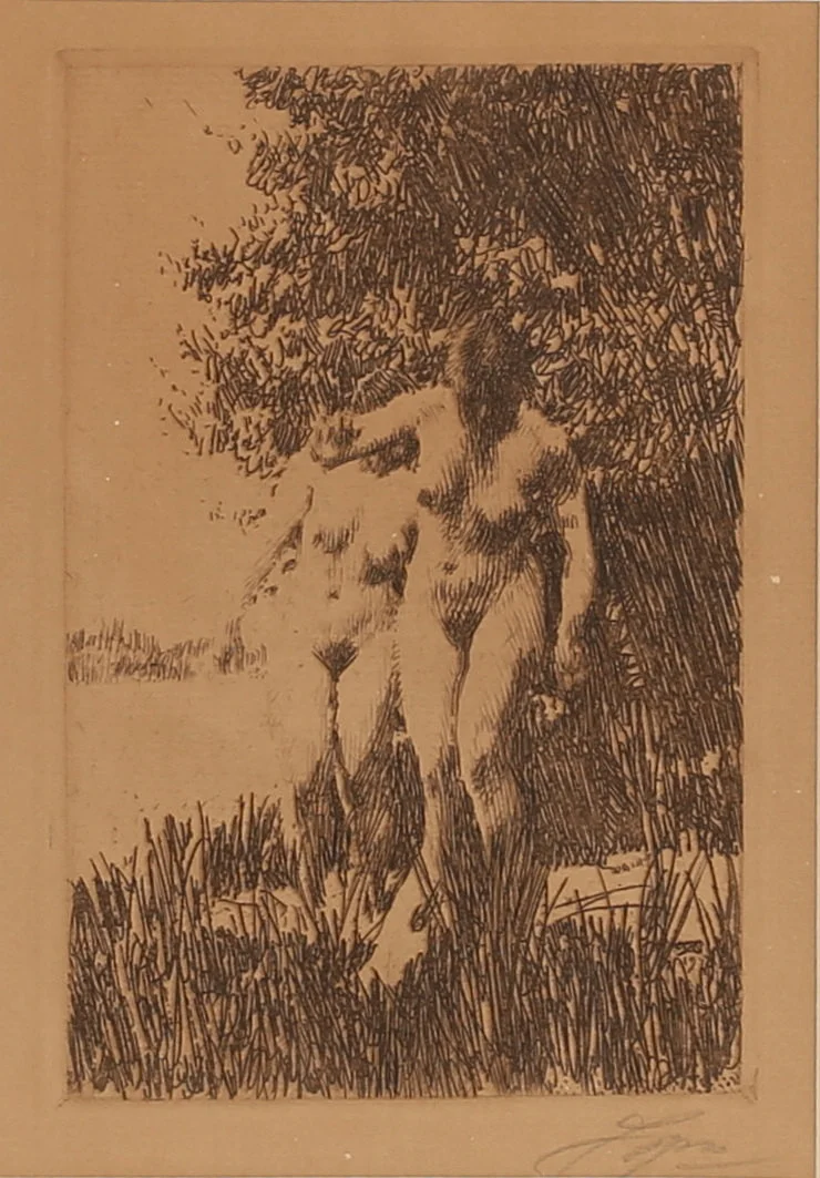 ANDERS ZORN. Etsning, "Al", signerad. — Engravings & Prints — RA Auktionsverket Norrköping
