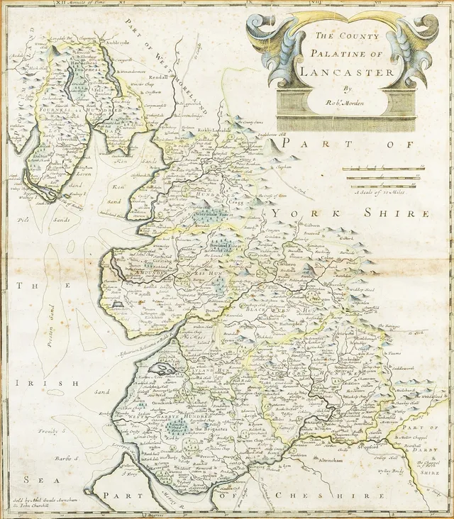 ROBERT MORDEN (1850-1703). ROBERT MORDEN (BRITISH, 1650-1703), THE COUNTY PALATINE OF LANCASTER.