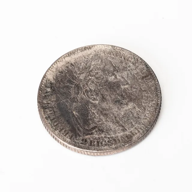 MYNT, silver, 2 rigsdaler, Danmark, Tronskiftets Specie (Fredrik VIIs död), 1863.