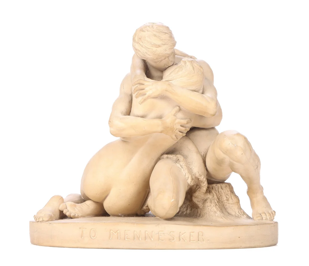 Stephan Sinding. 'Two people', ceramic figure group — Glass, porcelain and ceramics/Figures — Lauritz