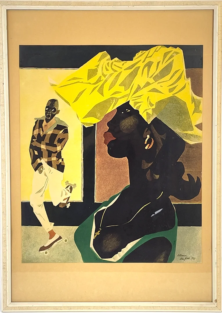 ADOLF HALLMAN (1893-1968), Efter. Offsettryck, från konstmappen "Världsstad", signerad Hallman i trycket samt daterad 1950, New York. — Other — Roslagens Auktionsverk
