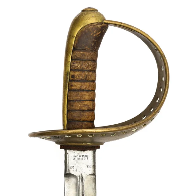 SABEL, Svensk m/1893, E Svalling Eskilstuna, svärtad balja i stål, nummerriktig.