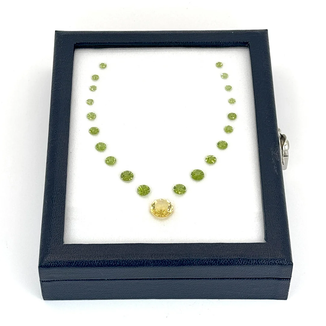 NATURAL GEMSTONES NECKLACE LAYOUT. — Gemstones — Chalkwell Auctions