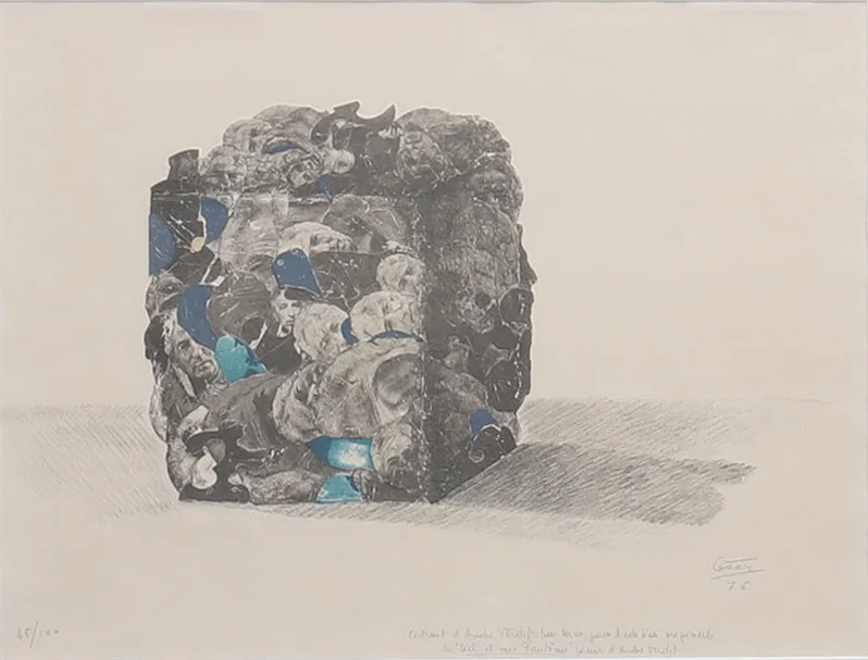 CÉSAR BALDACCINI. PORTRAIT DE COMPRESSION. — Engravings & Prints — Crafoord Auktioner Lund