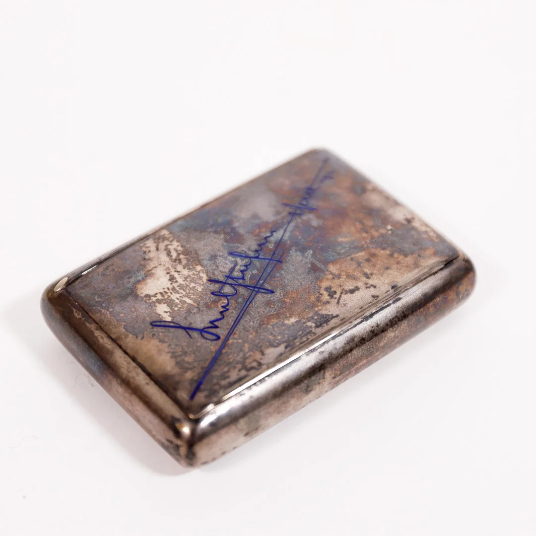 CAJA EN PLATA CON INSCRIPCIONES. PRIMER TERCIO SIGLO XX. — Silver plated — Barcelona Auctions