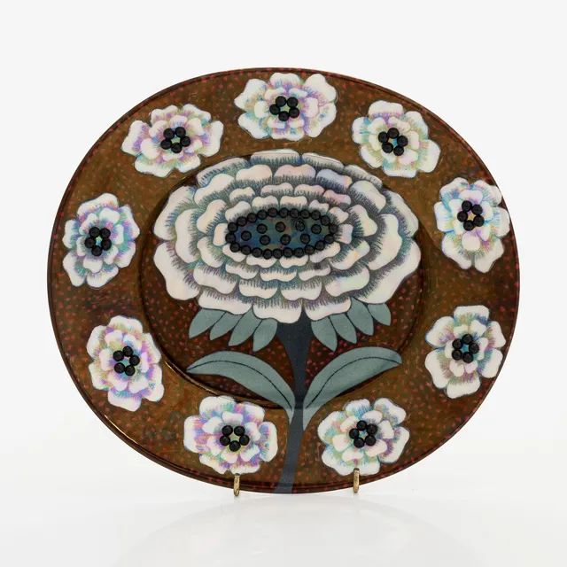Birger Kaipiainen, fat, "Fiori", keramik, märkt Birger Kaipiainen, Arabia art made in Finland 1983, 1908/2000.