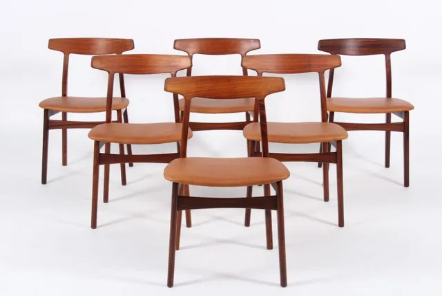 Henning Kjærnulf. Dining chairs, rosewood, model 60 (6)