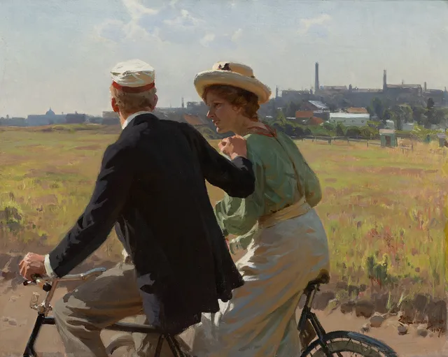 ERIK HENNINGSEN (DENMARK 1855-1930). "Morgenturen" (“The Morning Tour”).