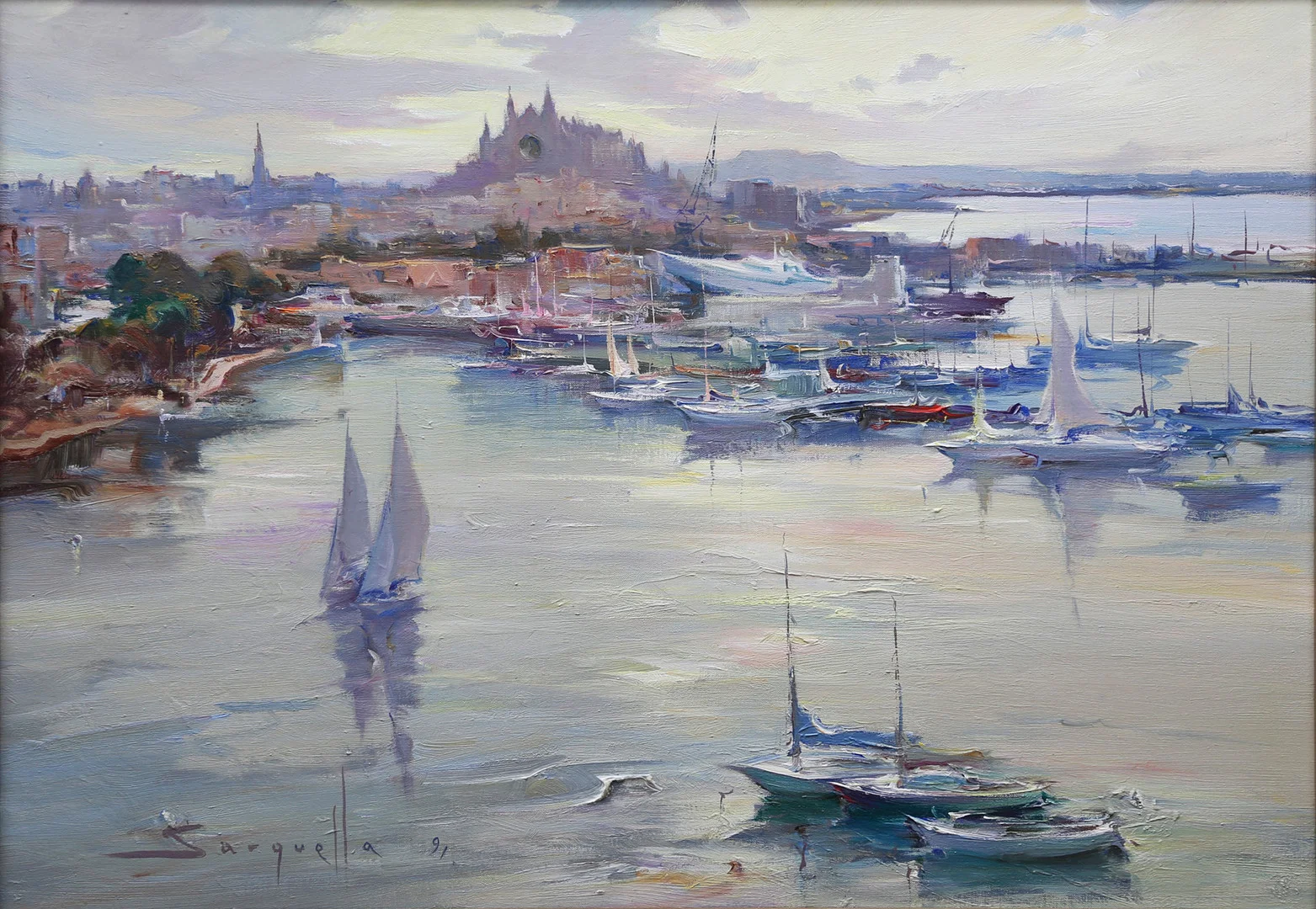 JOSEP SARQUELLA. Bay of Palma de Mallorca. — Paintings — Balclis