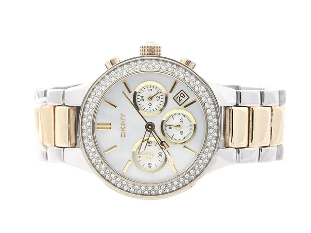 DKNY, stål, 40mm, quartz, datum, kronograf, refnr.NY-8279, serienr.251101, stålarmband, i box, med extra länkbitar