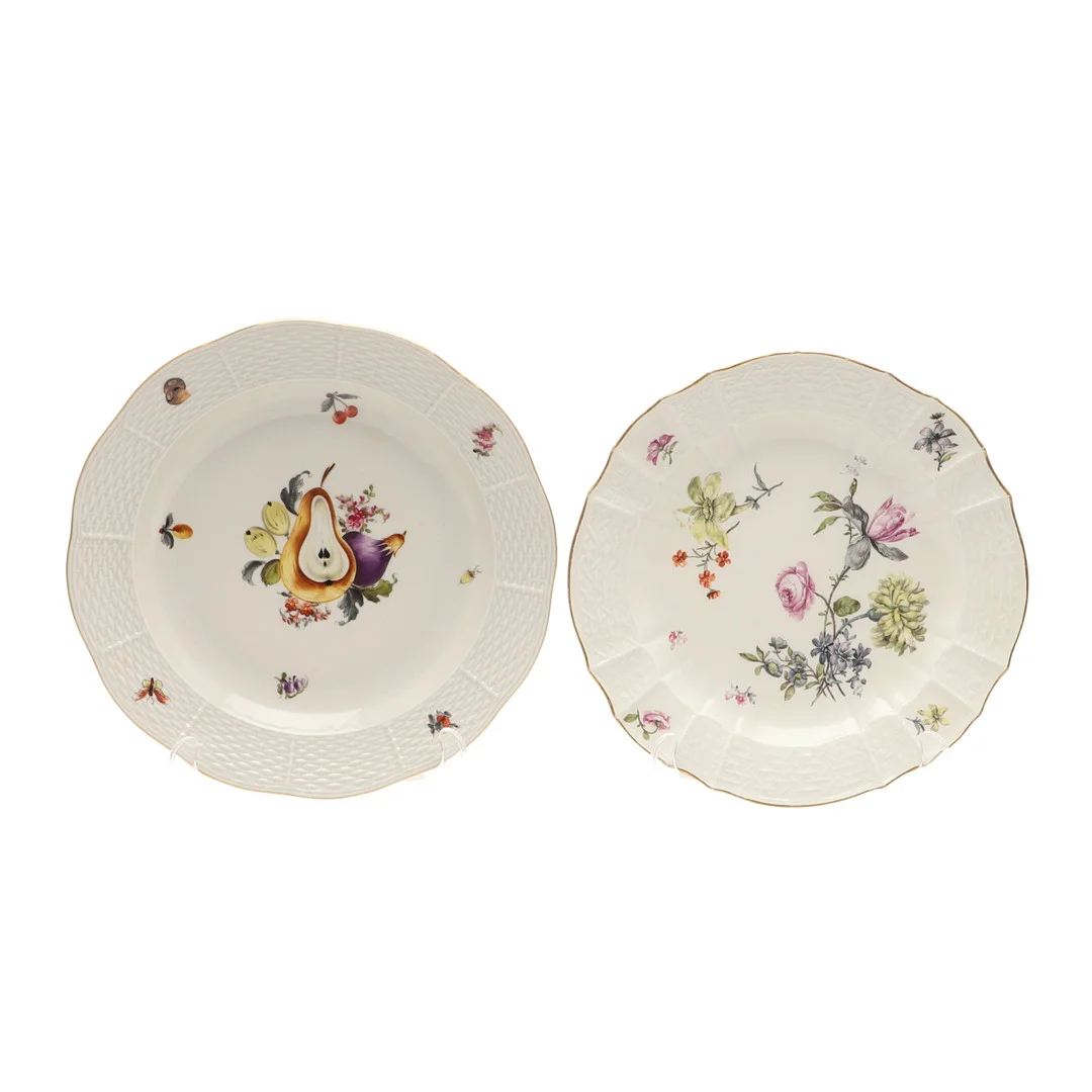 MEISSEN PORCELAIN DISH & HEREND DISH. — European — Lawrences Auctioneers