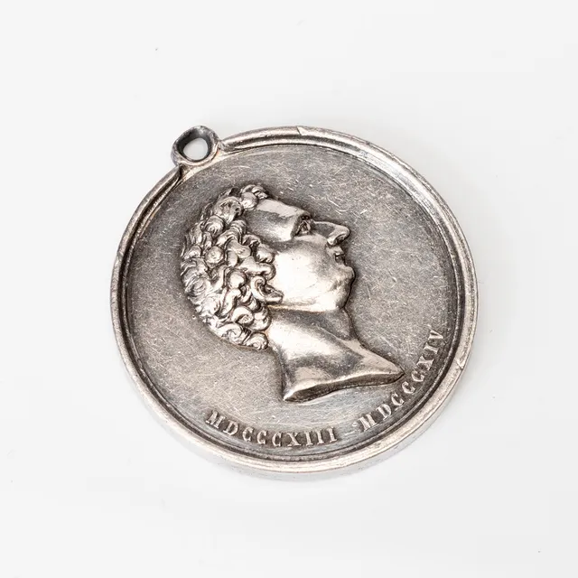 MEDALJ, Karl Johansmedaljen, silver, 1800-tal.
