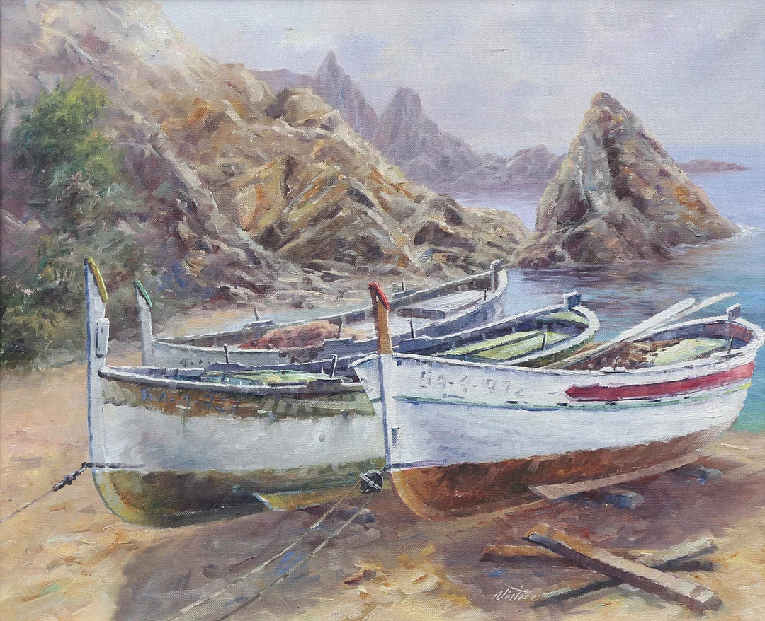 SPANISH SCHOOL, 20TH CENTURY. Boats. — Paintings — Balclis