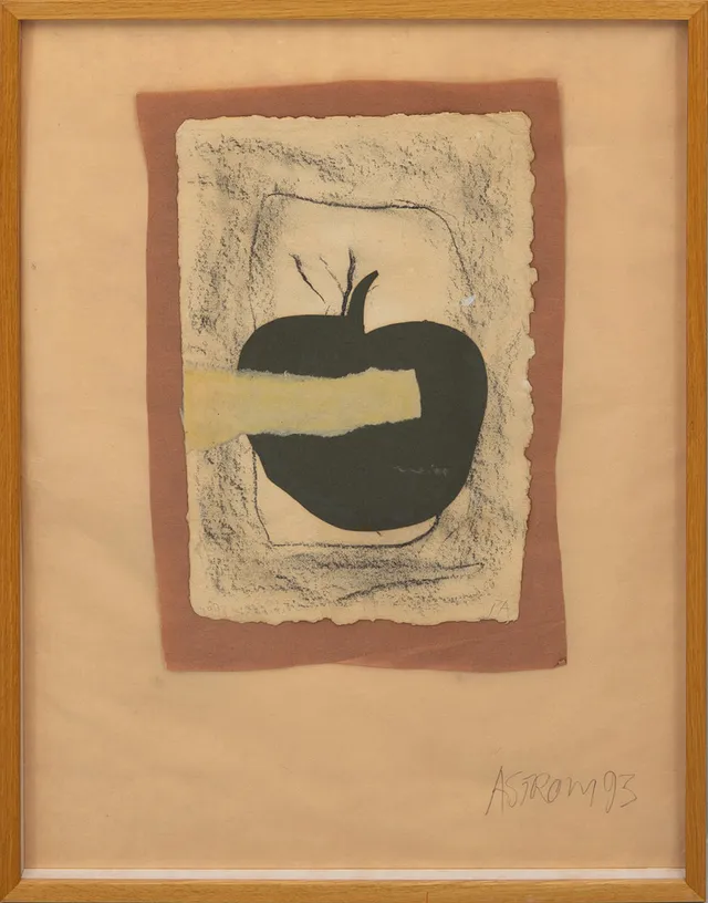 PETER ÅSTRÖM. Abstrakt komposition, blandteknik/kollage, signerad, daterad 1993.